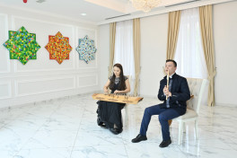 Leyla Əliyeva və Arzu Əliyeva Türk Mədəniyyəti və İrsi Fondunu ziyarət ediblər - FOTO 