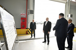 Prezident İlham Əliyev Sumqayıt Kimya Sənaye Parkında bir sıra müəssisələrin açılışını edib - FOTO 