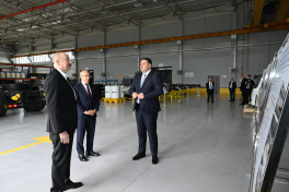 Prezident İlham Əliyev Sumqayıt Kimya Sənaye Parkında bir sıra müəssisələrin açılışını edib - FOTO 