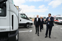 Prezident İlham Əliyev Sumqayıt Kimya Sənaye Parkında bir sıra müəssisələrin açılışını edib - FOTO 
