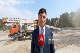 Gəncə Memorial Kompleksində binanın tikintisi tamamlanma mərhələsindədir - FOTO 