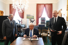 Donald Tramp, İlham Əliyev və Nikol Paşinyan arasında üçtərəfli görüş keçirilib - VİDEO  - YENİLƏNİB 