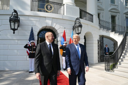 Donald Tramp, İlham Əliyev və Nikol Paşinyan arasında üçtərəfli görüş keçirilib - VİDEO  - YENİLƏNİB 