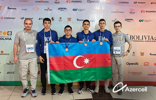 Azercell Beynəlxalq İnformatika Olimpiadasında uğur qazanan məktəbliləri təbrik edib