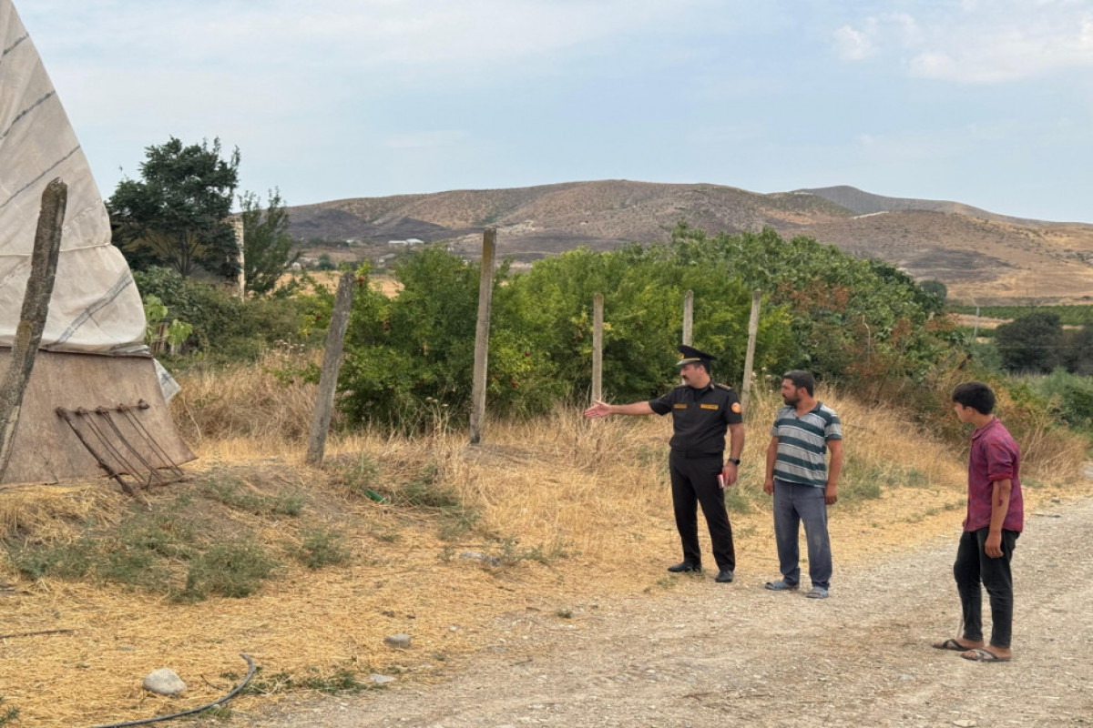 FHN  azad olunmuş ərazilərdə yanğın təhlükəsizliyi ilə bağlı maarifləndirilmə işini davam etdirir - FOTOLENT 