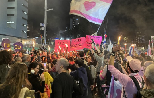 İsraildə girovların azad edilməsi ilə bağlı kütləvi aksiyalar keçirilib