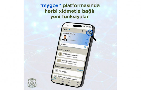 Hərbi xidmətlə bağlı “mygov” platformasına yeni funksiyalar əlavə olunub