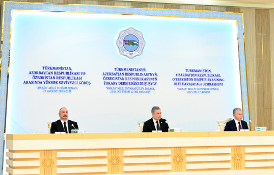 Azərbaycan, Türkmənistan və Özbəkistan arasında sənədlərin imzalanması mərasimi olub - YENİLƏNİB 