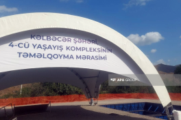Kəlbəcər şəhərində təməli qoyulan 4-cü yaşayış kompleksinə media tur təşkil edilib - FOTO 