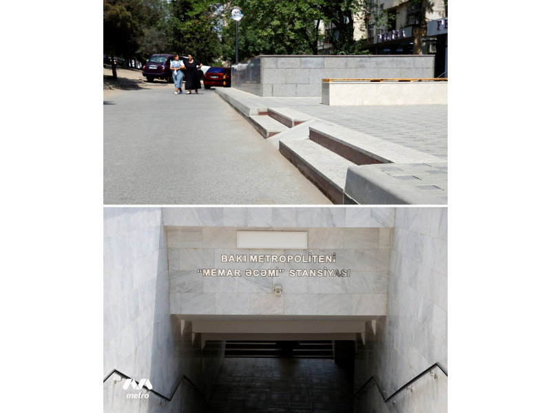 Metronun "Memar Əcəmi" stansiyasının keçidində təmir işləri yekunlaşıb