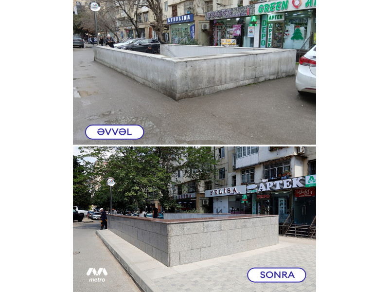 Metronun "Memar Əcəmi" stansiyasının keçidində təmir işləri yekunlaşıb