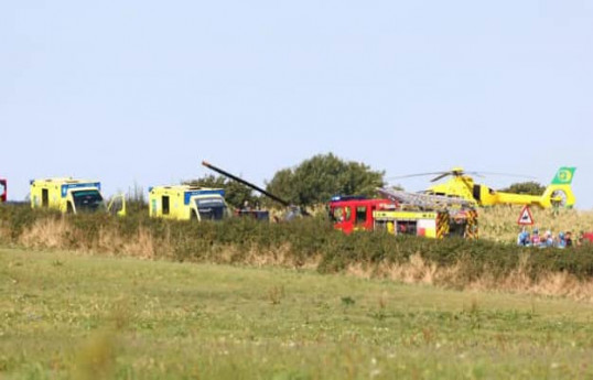 İngiltərədə helikopter qəzaya uğrayıb, ölənlər var