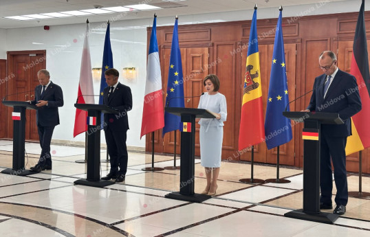 Fransa, Almaniya və Polşa liderləri Kişinyovda Moldovanın Aİ üzvlüyünə dəstək ifadə edib