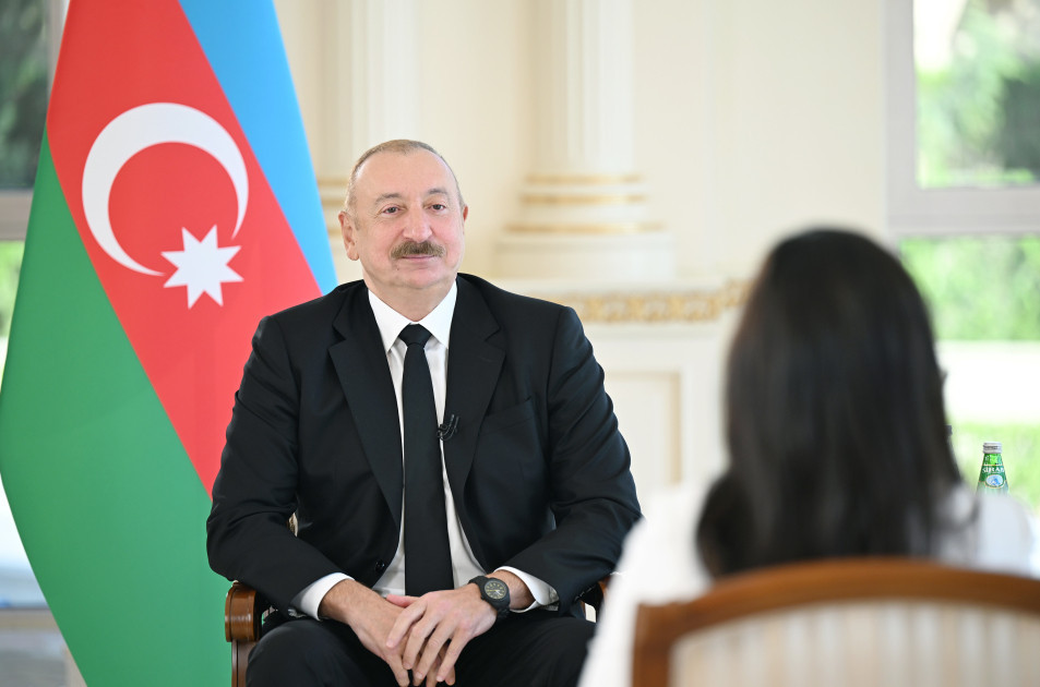 Azərbaycan Prezidenti İlham Əliyev “Əl-Ərəbiyyə” telekanalına müsahibə verib - VİDEO 