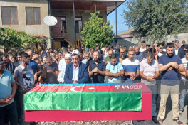 İtkin-şəhid Natiq Kərimovun nəşinin qalıqları Qax rayonunda dəfn edilib - FOTO  - YENİLƏNİB 