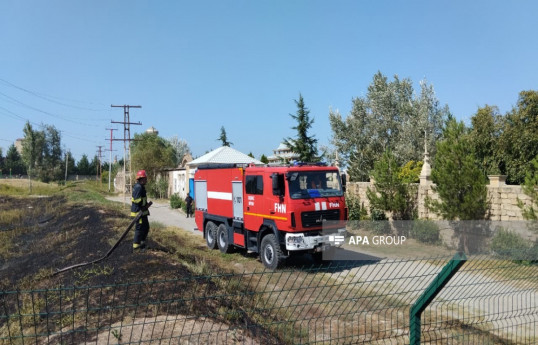 Xaçmaz Olimpiya İdman Kompleksinin yaxınlığında yanğın olub - FOTO 