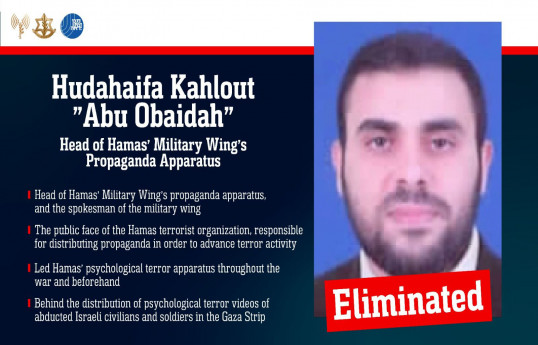 İsrail ordusu HAMAS-ın sözçüsü Əbu Ubeydənin öldürüldüyünü təsdiqləyib - YENİLƏNİB-1 