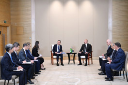 Prezident "China Energy Engineering Corporation Limited" şirkətinin rəhbəri vəzifəsini icra edən Ni Cen ilə görüşüb