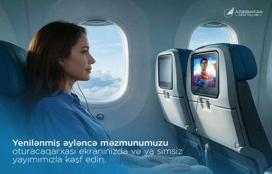 AZAL-ın təyyarələrində multimedia əyləncə sistemi yenilənib