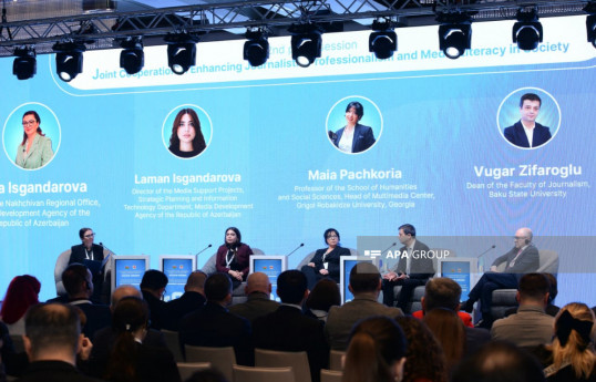 Azərbaycan–Gürcüstan Media Forumunda növbəti panel sessiya keçirilib - FOTO 