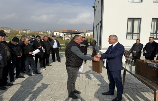 Cəbrayılın Horovlu kəndinə növbəti köç olub, açarlar təqdim edilib - FOTO  - YENİLƏNİB  - VİDEO 