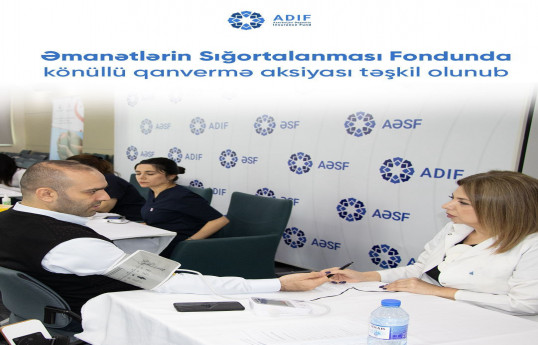 Əmanətlərin Sığortalanması Fondunda qanvermə aksiyası təşkil olunub