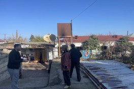 Şabranda sürüşmələr bir neçə tikilini dağıdıb - FOTO 