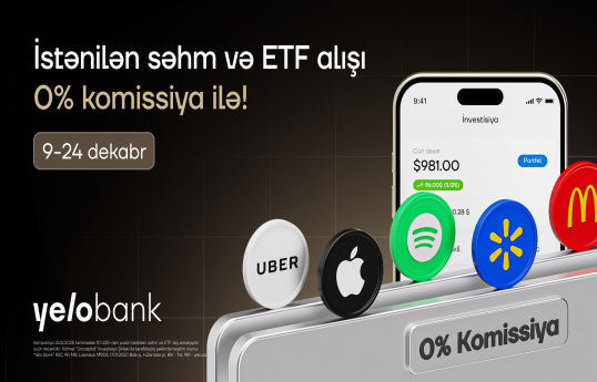 Yelo Invest-də komissiyasız alış günləri yenidən başladı