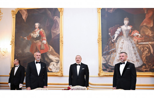 Bratislavada Prezident İlham Əliyevin şərəfinə rəsmi ziyafət verilib - YENİLƏNİB  - FOTO 