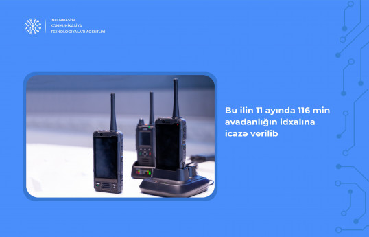 İKTA: Bu il 116 min avadanlığın idxalına icazə verilib