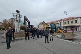 Naxçıvanda magistral su xəttində qəza olub - FOTO 