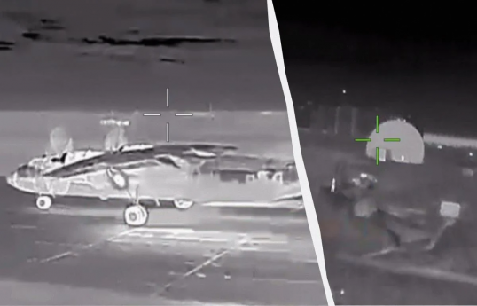 Ukrayna dronları Krımda Rusiyanın An-26 təyyarəsi və iki radiolokasiya stansiyasını məhv edib - VİDEO 