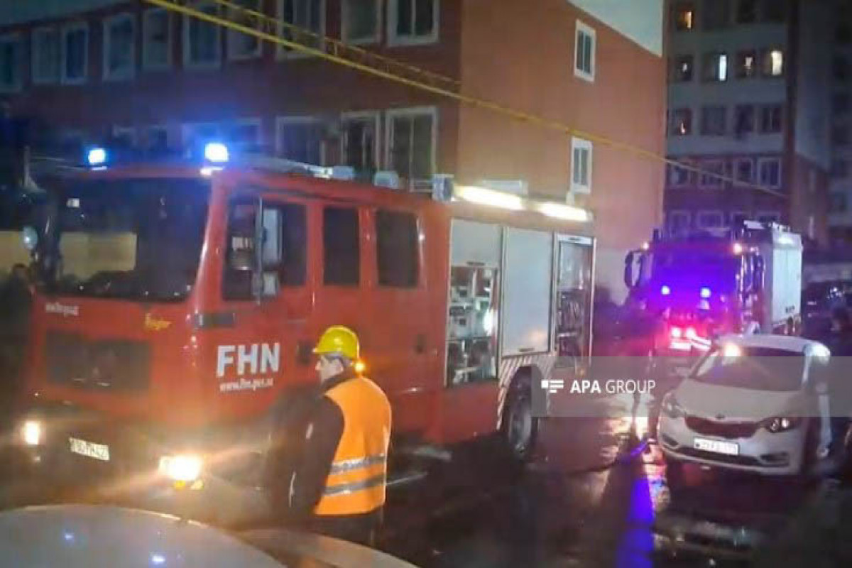 Xırdalanda baş vermiş yanğında iki nəfər xəsarət alıb - VİDEO 