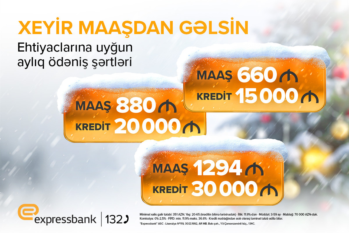 Maaşa uyğun kredit – "Expressbank"da