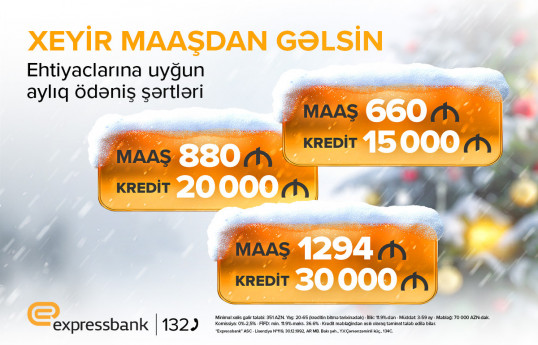 Maaşa uyğun kredit – "Expressbank"da