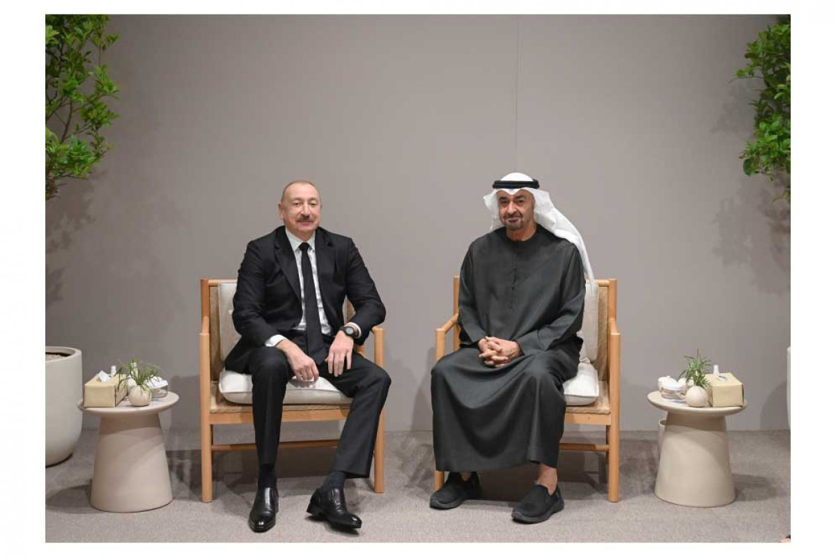 Prezident İlham Əliyev və Birləşmiş Ərəb Əmirliklərinin Prezidenti Şeyx Məhəmməd bin Zayed Al Nəhyan