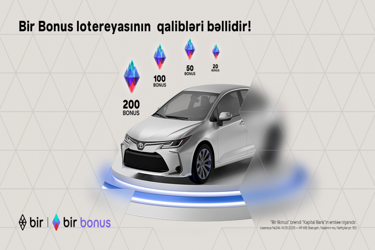 Bir Bonus lotereyasının qalibləri bəlli olub