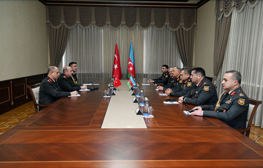 Kərim Vəliyev Türkiyə generalının rəhbərlik etdiyi heyətlə görüşüb