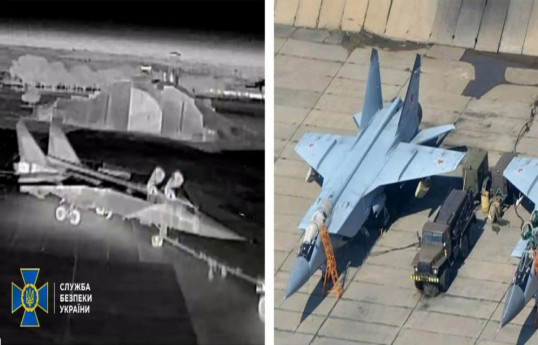 Ukrayna dronları Krım aerodromunda yüz milyon dollarlıq hərbi texnikanı sıradan çıxarıb