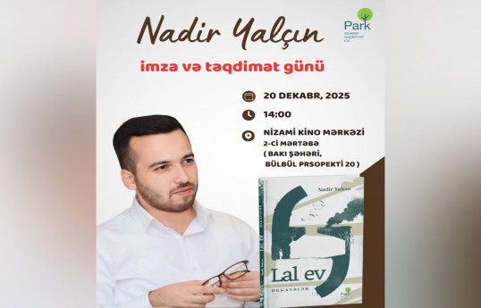 Yazıçı Nadir Yalçının “Lal ev” hekayələr kitabının təqdimatı olacaq