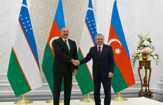 Prezident İlham Əliyev və Özbəkistan Prezidenti Şavkat Mirziyoyev