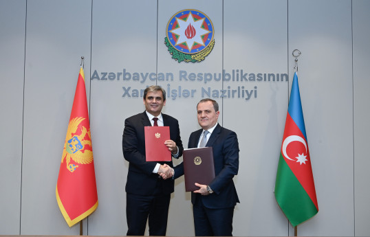 Monteneqro Respublikası Baş nazirinin müavini, xarici işlər naziri Ervin İbrahimoviç və Azərbaycan xarici işlər naziri Ceyhun Bayramov