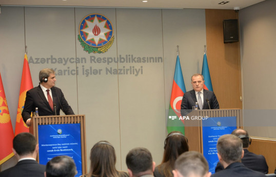 Azərbaycan xarici işlər naziri Ceyhun Bayramov və Monteneqronun Baş nazirinin müavini, xarici işlər naziri Ervin İbrahimoviç