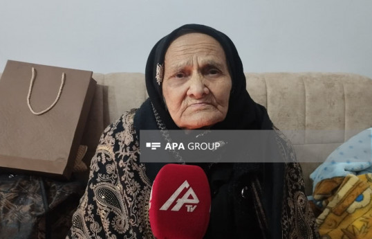 Kərkicahan qəsəbəsinə qayıdan 83 yaşlı Yadigar Əsədova