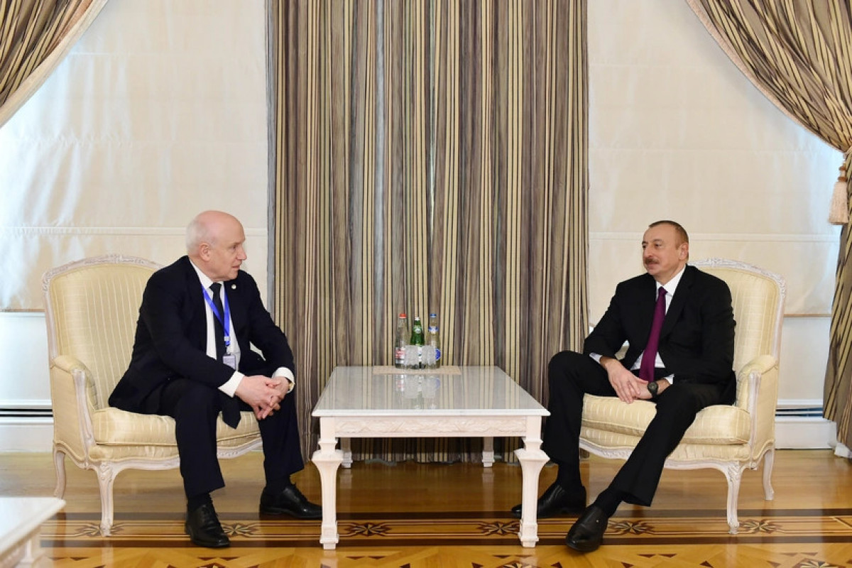 Müstəqil Dövlətlər Birliyinin Baş katibi Sergey Lebedev və Prezident İlham Əliyev