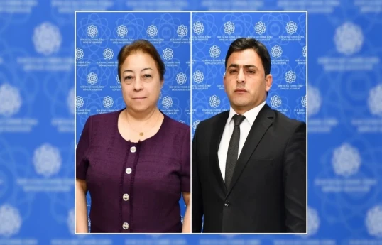 Şuşa Humanitar Kollecinin direktor müavini Mehriban Qasımova və Bəşir Əliyev  Sosial-İqtisadi Kollecin tərbiyə işləri üzrə direktor müavini