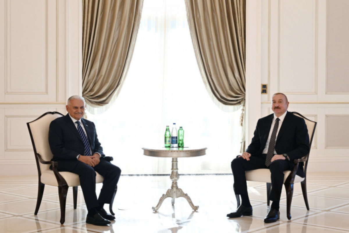 Türk Dövlətləri Təşkilatının Ağsaqqallar Şurasının sədri Binəli Yıldırım, Azərbaycan Respublikasının Prezidenti İlham Əliyev