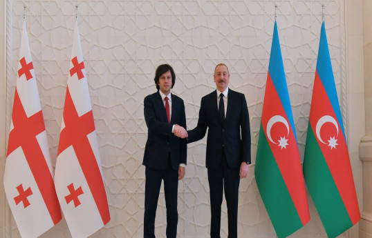 Gürcüstanın Baş naziri İrakli Kobaxidze, Prezident İlham Əliyev