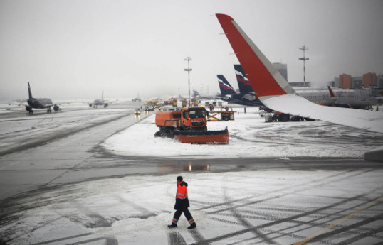 Moskvada 250-yə yaxın təyyarənin uçuşu hava şəraiti səbəbindən gecikib