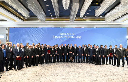Prezident ilin idman yekunlarına həsr olunan mərasimdə iştirak edib - YENİLƏNİB  - FOTO 